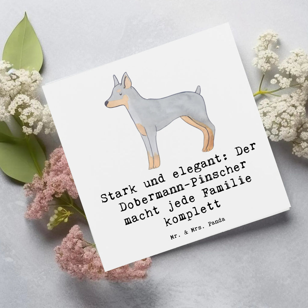 Deluxe Card Stark und elegant: Der Dobermann-Pinscher macht jede Familie komplett Glückwunschkarte, Klappkarte, Hochwertige Klappkarte, Hochwertige Grußkarte, Einladungskarte, Grußkarte, Karte, Hochzeitskarte, Geburtstagskarte, Hund, Hunderasse, Rassehund, Hundebesitzer, Geschenk, Tierfreund, Schenken, Welpe