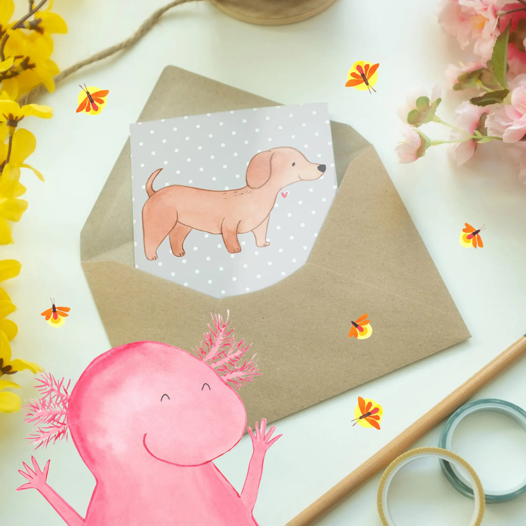 Greetings card Kurzhaardackel - intelligente Jäger, liebevolle Familienhunde Einladungskarte, Karte, Grußkarte, Geburtstagskarte, Ansichtskarten, Hochzeitskarte, Klappkarte, Glückwunschkarte, Hund, Hunderasse, Rassehund, Hundebesitzer, Geschenk, Tierfreund, Schenken, Welpe