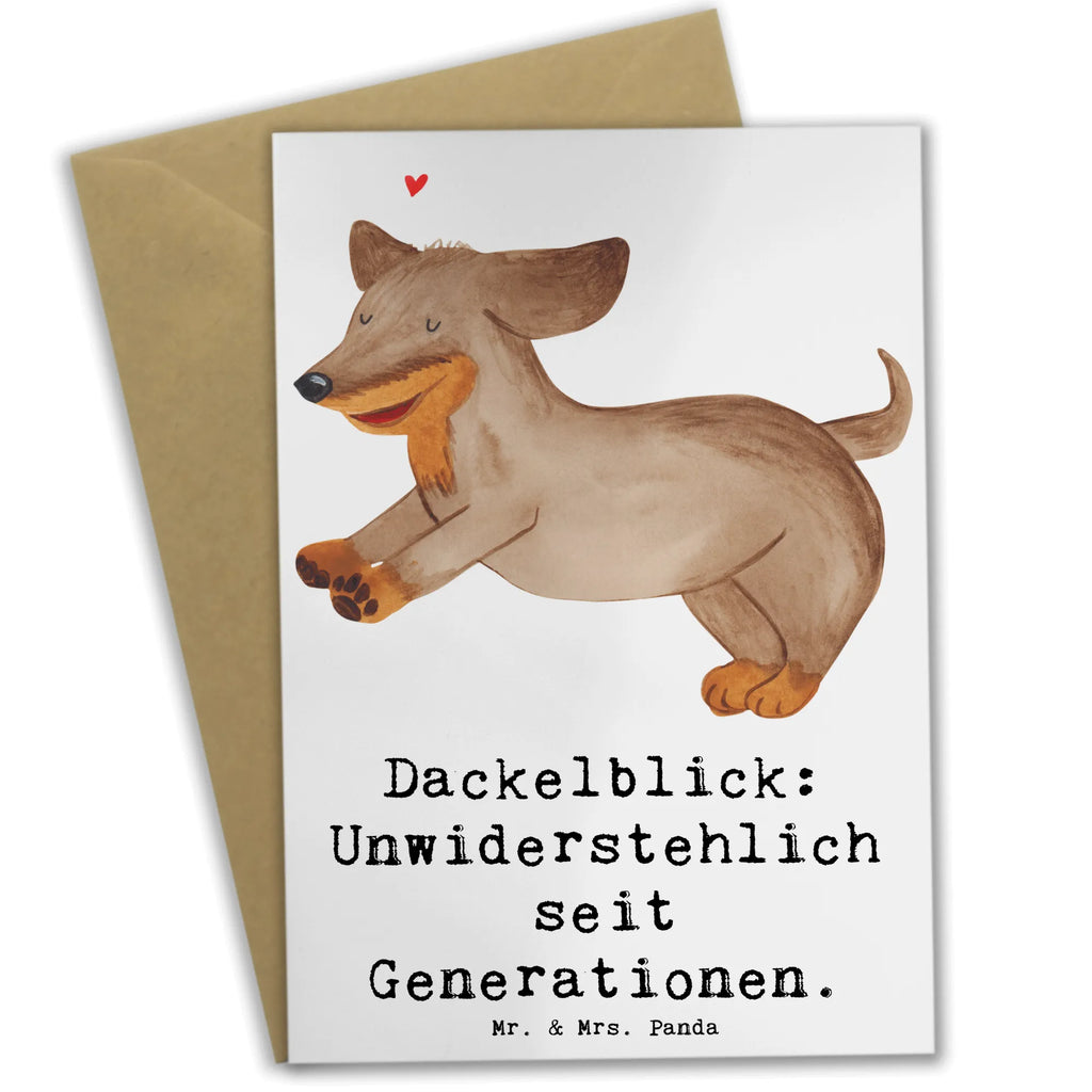 Greetings card Dackelblick: Unwiderstehlich seit Generationen. Ansichtskarten, Karte, Grußkarte, Glückwunschkarte, Geburtstagskarte, Klappkarte, Hochzeitskarte, Einladungskarte, Hund, Hunderasse, Rassehund, Hundebesitzer, Geschenk, Tierfreund, Schenken, Welpe