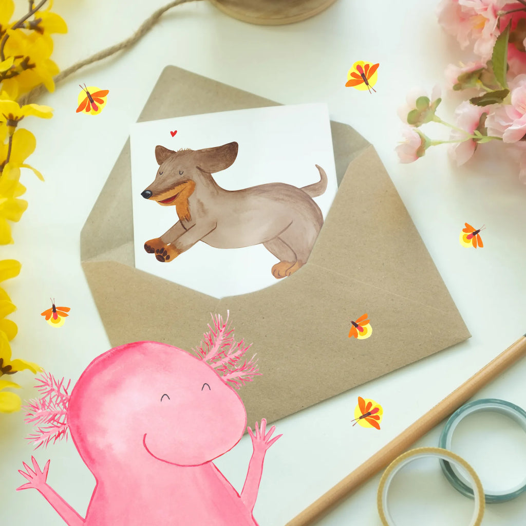 Greetings card Dackelblick: Unwiderstehlich seit Generationen. Ansichtskarten, Karte, Grußkarte, Glückwunschkarte, Geburtstagskarte, Klappkarte, Hochzeitskarte, Einladungskarte, Hund, Hunderasse, Rassehund, Hundebesitzer, Geschenk, Tierfreund, Schenken, Welpe