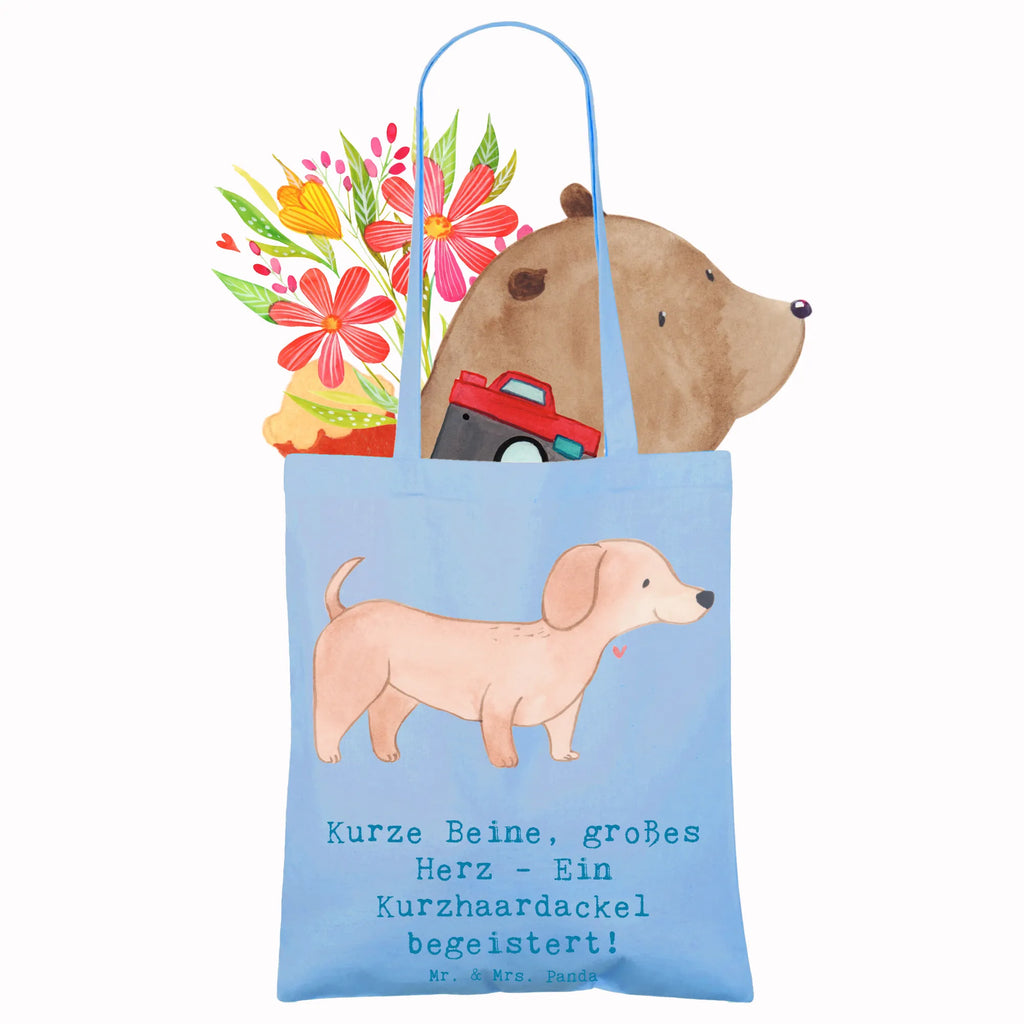 Tote bag Kurze Beine, großes Herz - Ein Kurzhaardackel begeistert! Einkaufstasche, Strandtasche, Shopper, Stoffbeutel, Laptoptasche, Stofftasche, Badetasche, Umhängetasche, Jutebeutel, Tasche, Einkaufstüte, Tragetasche, Beutel, Jutetasche, Schultertasche, Beuteltasche, Hund, Hunderasse, Rassehund, Hundebesitzer, Geschenk, Tierfreund, Schenken, Welpe