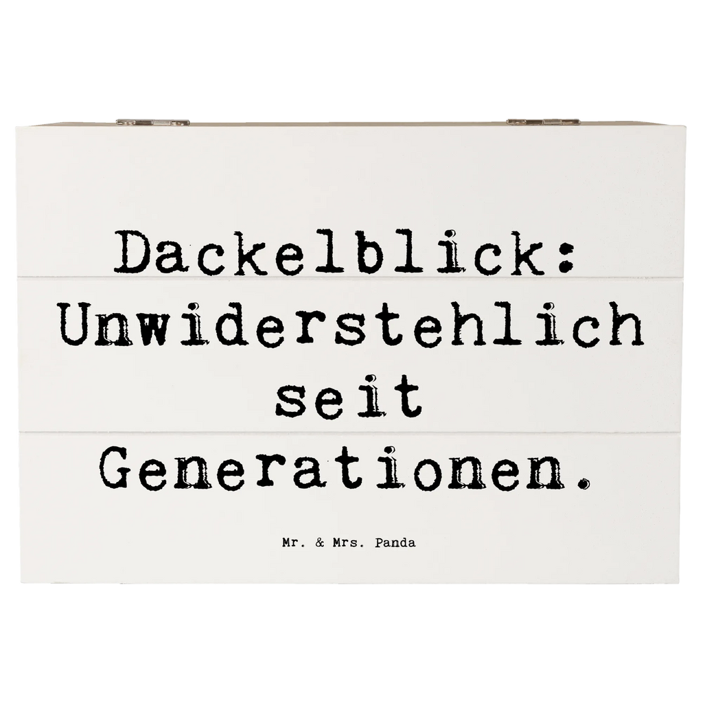 Wooden chest Saying Dackelblick: Unwiderstehlich seit Generationen. Schatulle, Truhe, XXL, Dekokiste, Erinnerungsbox, Schatzkiste, Geschenkdose, Geschenkbox, Erinnerungskiste, Kiste, Aufbewahrungsbox, Holzkiste, Hund, Hunderasse, Rassehund, Hundebesitzer, Geschenk, Tierfreund, Schenken, Welpe