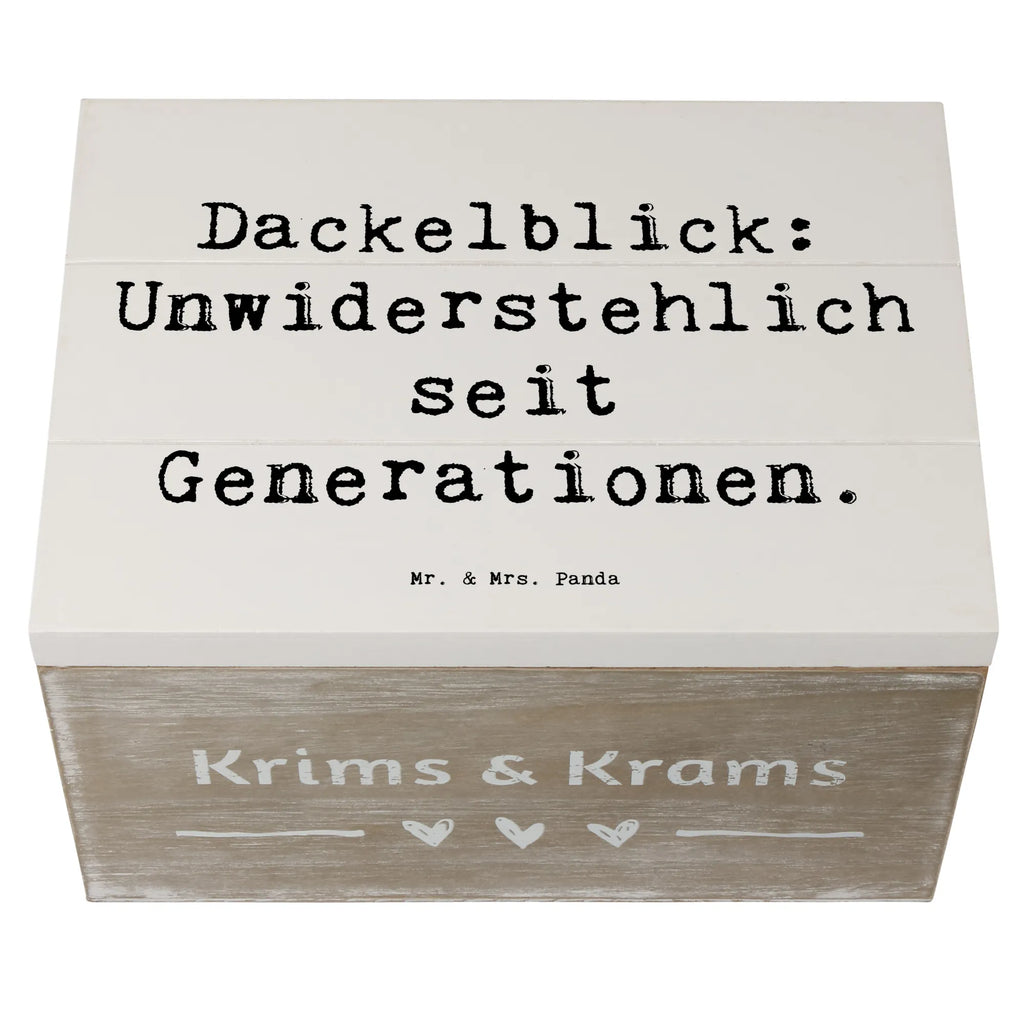 Wooden chest Saying Dackelblick: Unwiderstehlich seit Generationen. Schatulle, Truhe, XXL, Dekokiste, Erinnerungsbox, Schatzkiste, Geschenkdose, Geschenkbox, Erinnerungskiste, Kiste, Aufbewahrungsbox, Holzkiste, Hund, Hunderasse, Rassehund, Hundebesitzer, Geschenk, Tierfreund, Schenken, Welpe