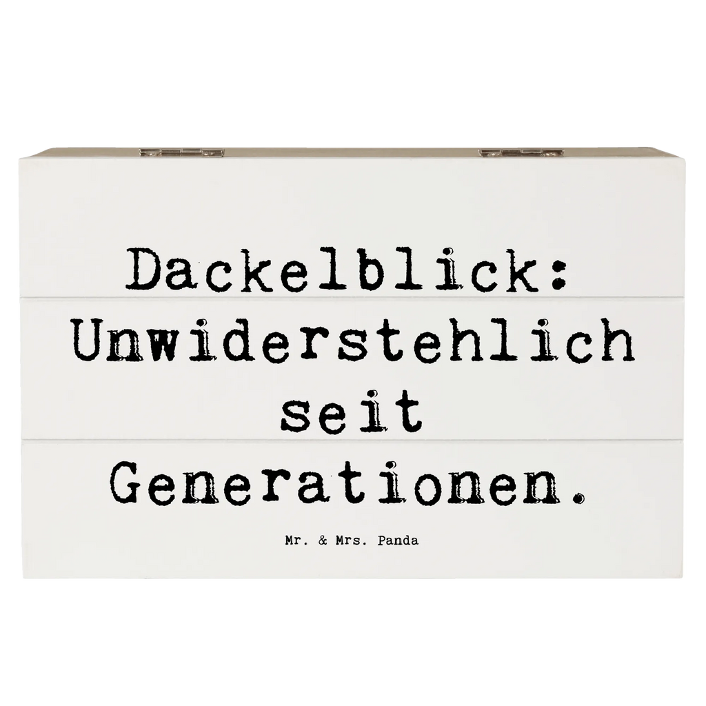 Wooden chest Saying Dackelblick: Unwiderstehlich seit Generationen. Schatulle, Truhe, XXL, Dekokiste, Erinnerungsbox, Schatzkiste, Geschenkdose, Geschenkbox, Erinnerungskiste, Kiste, Aufbewahrungsbox, Holzkiste, Hund, Hunderasse, Rassehund, Hundebesitzer, Geschenk, Tierfreund, Schenken, Welpe