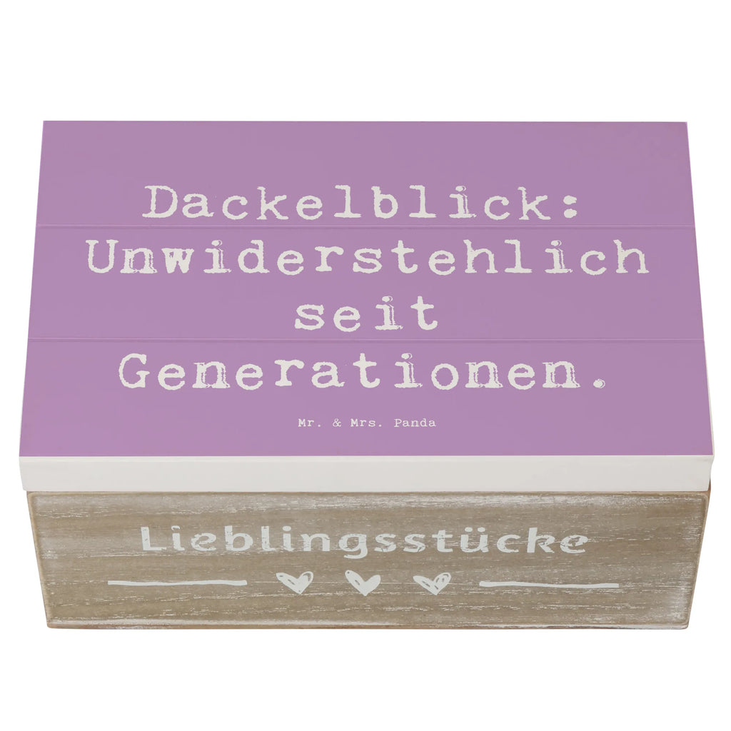Wooden chest Saying Dackelblick: Unwiderstehlich seit Generationen. Schatulle, Truhe, XXL, Dekokiste, Erinnerungsbox, Schatzkiste, Geschenkdose, Geschenkbox, Erinnerungskiste, Kiste, Aufbewahrungsbox, Holzkiste, Hund, Hunderasse, Rassehund, Hundebesitzer, Geschenk, Tierfreund, Schenken, Welpe