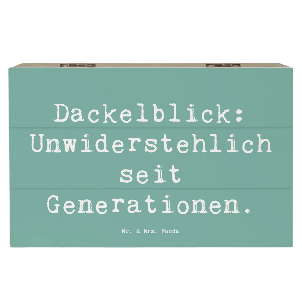 Wooden chest Saying Dackelblick: Unwiderstehlich seit Generationen. Schatulle, Truhe, XXL, Dekokiste, Erinnerungsbox, Schatzkiste, Geschenkdose, Geschenkbox, Erinnerungskiste, Kiste, Aufbewahrungsbox, Holzkiste, Hund, Hunderasse, Rassehund, Hundebesitzer, Geschenk, Tierfreund, Schenken, Welpe