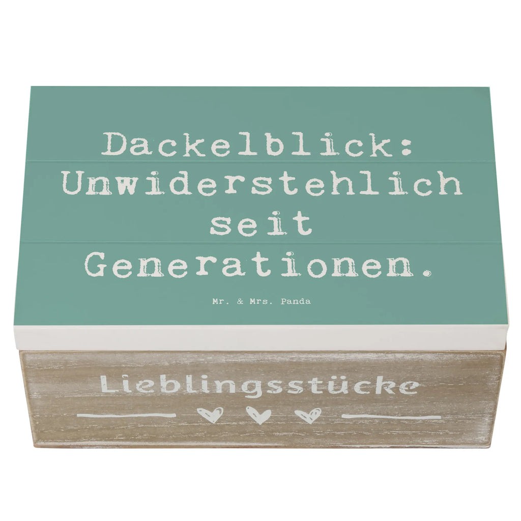 Wooden chest Saying Dackelblick: Unwiderstehlich seit Generationen. Schatulle, Truhe, XXL, Dekokiste, Erinnerungsbox, Schatzkiste, Geschenkdose, Geschenkbox, Erinnerungskiste, Kiste, Aufbewahrungsbox, Holzkiste, Hund, Hunderasse, Rassehund, Hundebesitzer, Geschenk, Tierfreund, Schenken, Welpe