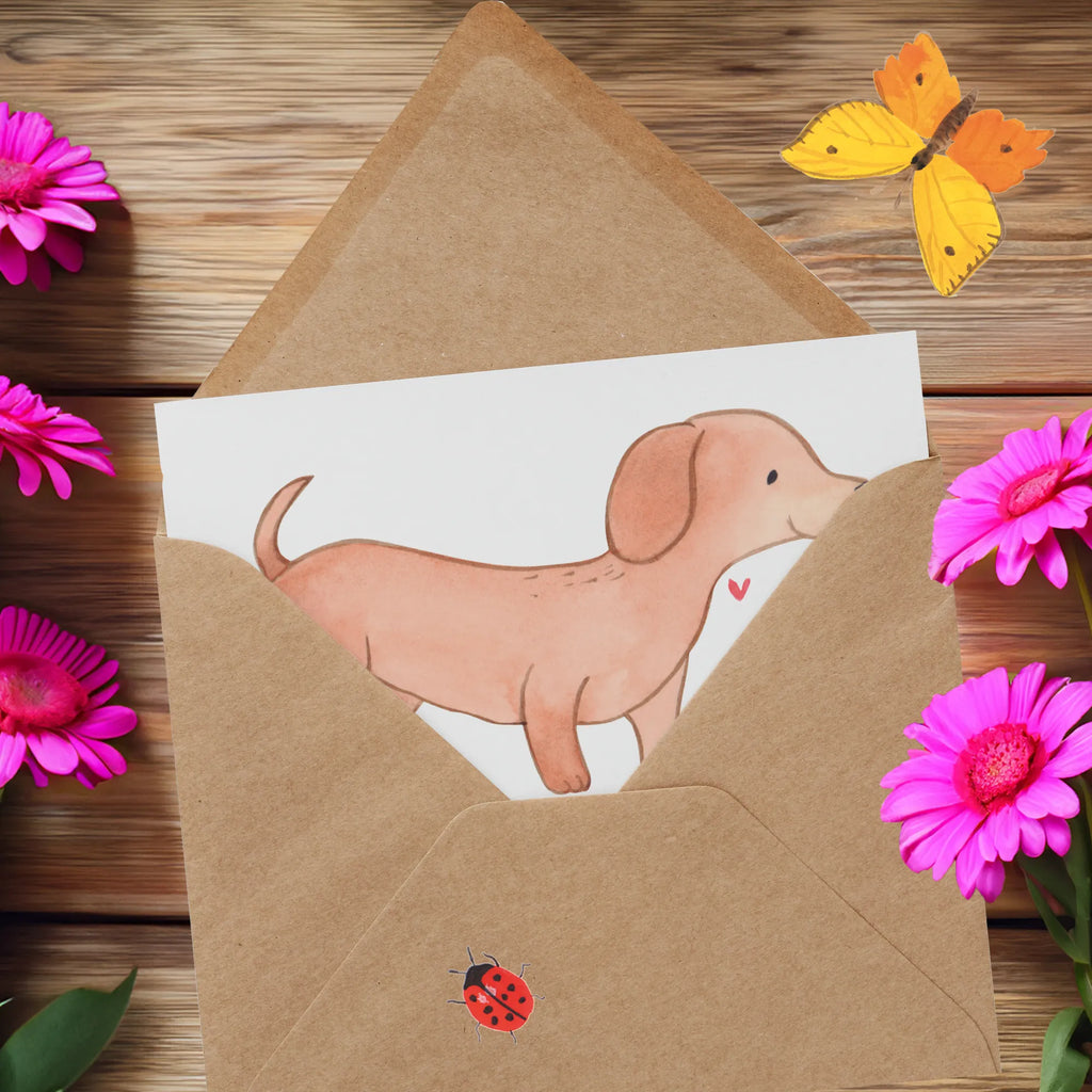 Deluxe Karte Mutiger Dackel Klappkarte, Hochzeitskarte, Grußkarte, Karte, Hochwertige Grußkarte, Geburtstagskarte, Glückwunschkarte, Hochwertige Klappkarte, Einladungskarte, Hund, Hunderasse, Rassehund, Hundebesitzer, Geschenk, Tierfreund, Schenken, Welpe