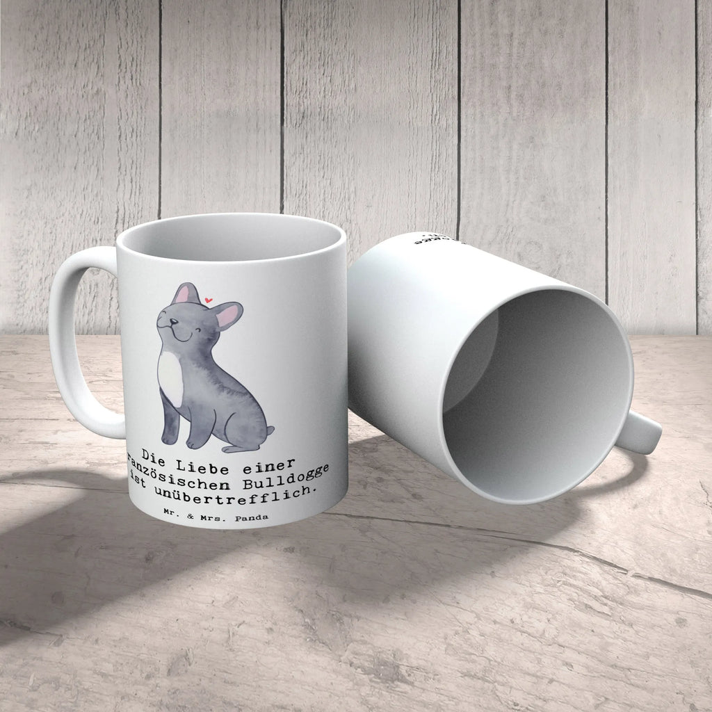 Tasse Französische Bulldogge Liebe Geschenktasse, Keramiktasse, Bürotasse, Porzellantasse, Kaffeetasse, Tasse mit Motiven, Teetasse, Tasse mit Zitaten, Tasse, Hund, Hunderasse, Rassehund, Hundebesitzer, Geschenk, Tierfreund, Schenken, Welpe