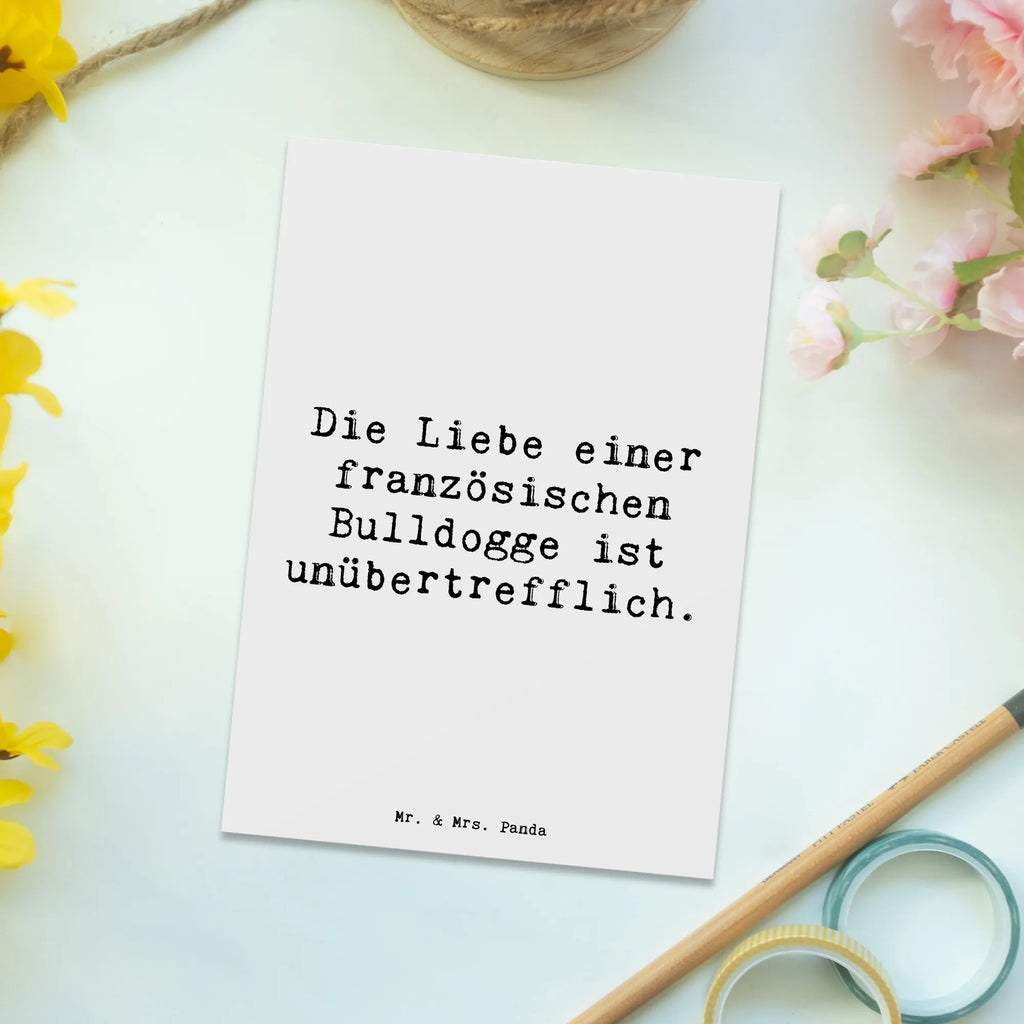 Postkarte Spruch Französische Bulldogge Liebe Geschenkkarte, Postkarte, Karte, Einladungskarten Geburtstag, Einladung Geburtstag, Dankeskarte, Einladungskarte, Grußkarte, Ansichtskarten, Ansichtskarte, Geburtstagskarte, Einladung, Hund, Hunderasse, Rassehund, Hundebesitzer, Geschenk, Tierfreund, Schenken, Welpe