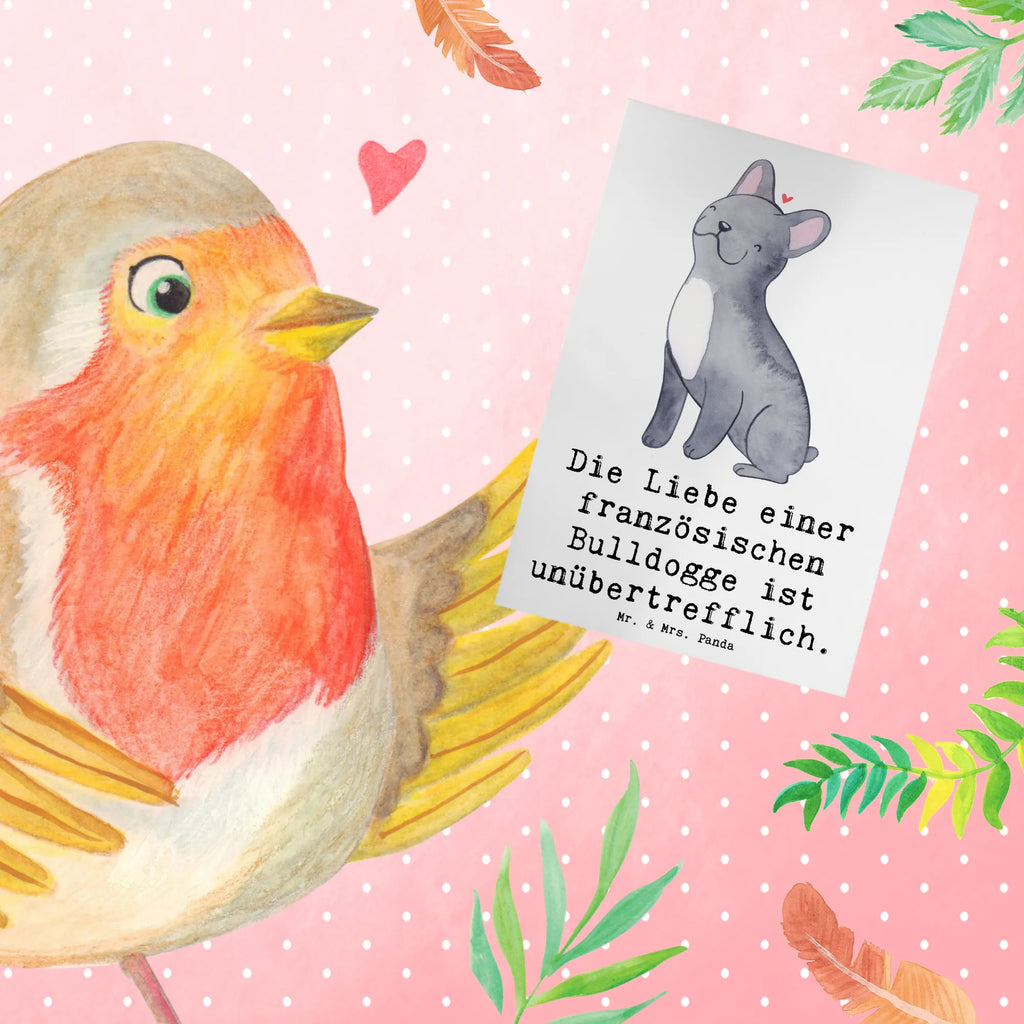 Grußkarte Französische Bulldogge Liebe Grußkarte, Geburtstagskarte, Einladungskarte, Glückwunschkarte, Karte, Hochzeitskarte, Ansichtskarten, Klappkarte, Hund, Hunderasse, Rassehund, Hundebesitzer, Geschenk, Tierfreund, Schenken, Welpe