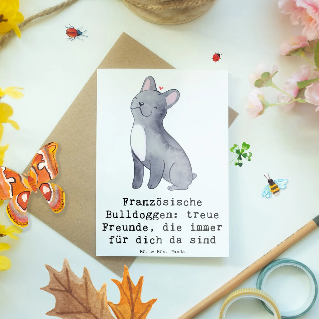 Greetings card Französische Bulldoggen: treue Freunde, die immer für dich da sind Glückwunschkarte, Einladungskarte, Klappkarte, Karte, Ansichtskarten, Hochzeitskarte, Grußkarte, Geburtstagskarte, Hund, Hunderasse, Rassehund, Hundebesitzer, Geschenk, Tierfreund, Schenken, Welpe