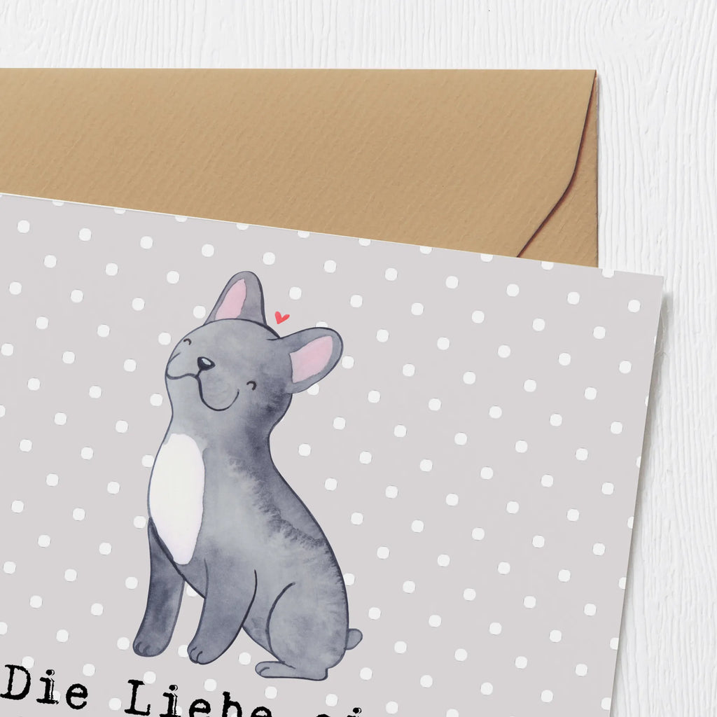 Deluxe Karte Französische Bulldogge Liebe Karte, Hochzeitskarte, Glückwunschkarte, Klappkarte, Grußkarte, Einladungskarte, Hochwertige Klappkarte, Hochwertige Grußkarte, Geburtstagskarte, Hund, Hunderasse, Rassehund, Hundebesitzer, Geschenk, Tierfreund, Schenken, Welpe