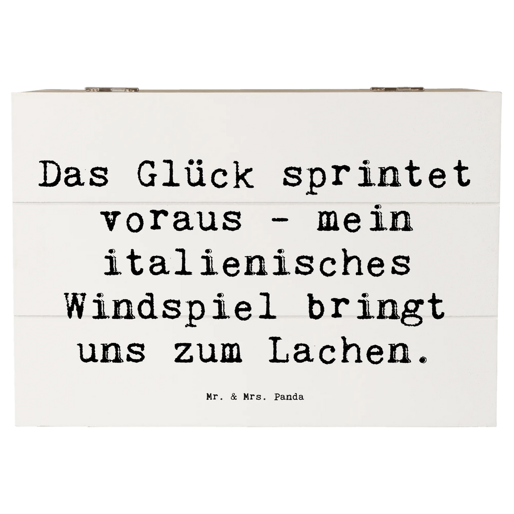 Holzkiste Spruch Italienisches Windspiel Glück XXL, Erinnerungsbox, Dekokiste, Geschenkbox, Schatulle, Truhe, Aufbewahrungsbox, Erinnerungskiste, Kiste, Geschenkdose, Holzkiste, Schatzkiste, Hund, Hunderasse, Rassehund, Hundebesitzer, Geschenk, Tierfreund, Schenken, Welpe