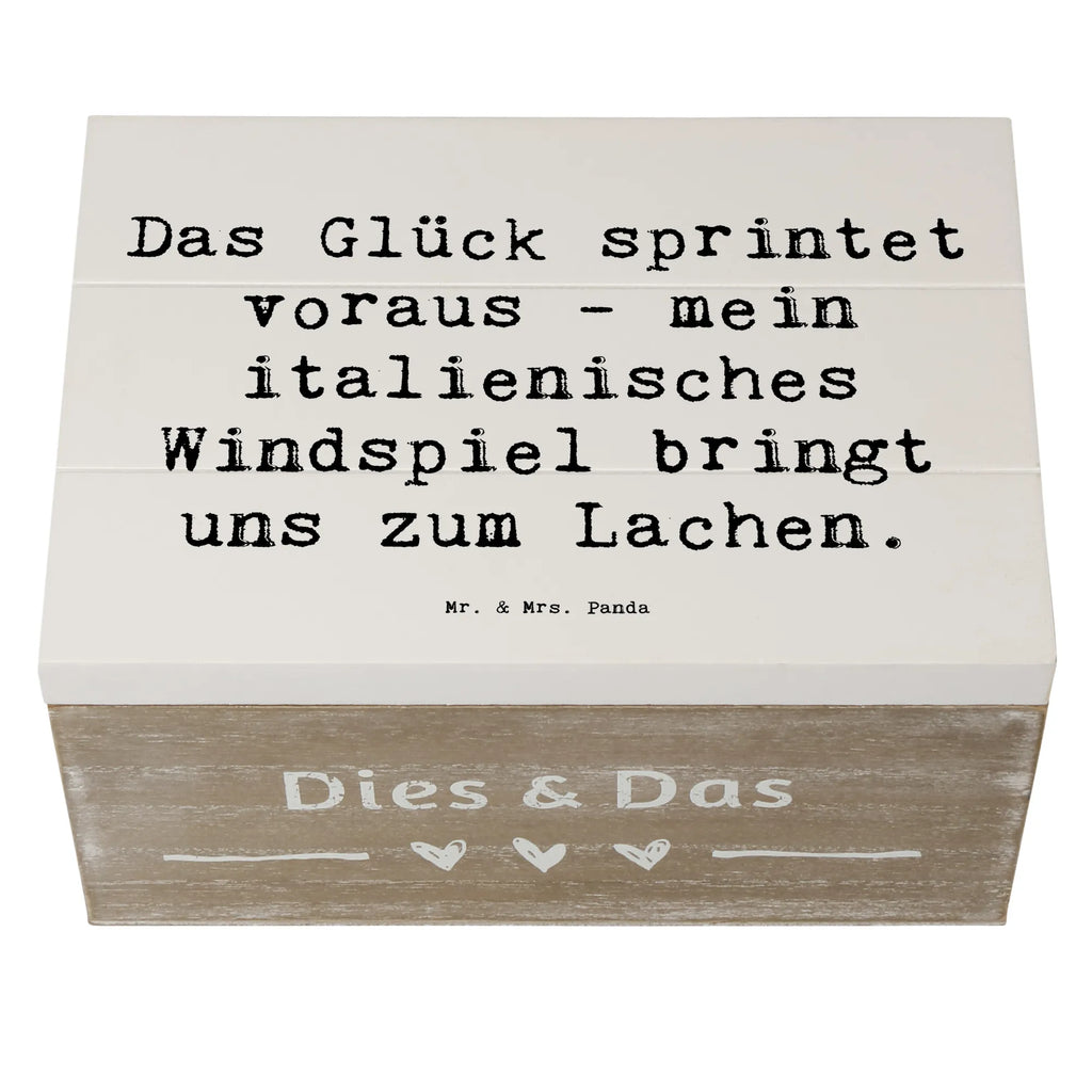 Holzkiste Spruch Italienisches Windspiel Glück XXL, Erinnerungsbox, Dekokiste, Geschenkbox, Schatulle, Truhe, Aufbewahrungsbox, Erinnerungskiste, Kiste, Geschenkdose, Holzkiste, Schatzkiste, Hund, Hunderasse, Rassehund, Hundebesitzer, Geschenk, Tierfreund, Schenken, Welpe