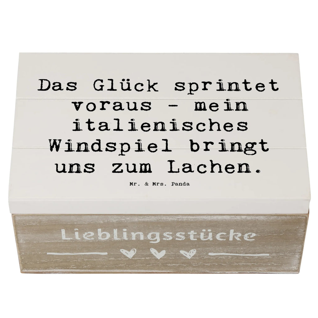 Holzkiste Spruch Italienisches Windspiel Glück XXL, Erinnerungsbox, Dekokiste, Geschenkbox, Schatulle, Truhe, Aufbewahrungsbox, Erinnerungskiste, Kiste, Geschenkdose, Holzkiste, Schatzkiste, Hund, Hunderasse, Rassehund, Hundebesitzer, Geschenk, Tierfreund, Schenken, Welpe