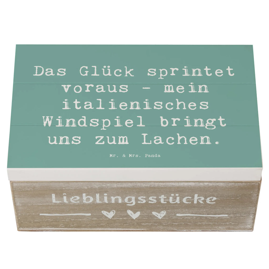 Holzkiste Spruch Italienisches Windspiel Glück XXL, Erinnerungsbox, Dekokiste, Geschenkbox, Schatulle, Truhe, Aufbewahrungsbox, Erinnerungskiste, Kiste, Geschenkdose, Holzkiste, Schatzkiste, Hund, Hunderasse, Rassehund, Hundebesitzer, Geschenk, Tierfreund, Schenken, Welpe