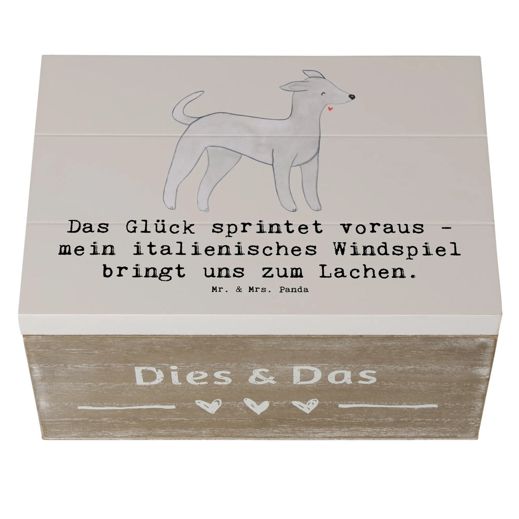 Wooden chest Das Glück sprintet voraus - mein italienisches Windspiel bringt uns zum Lachen. Kiste, Holzkiste, Erinnerungsbox, Geschenkbox, Schatulle, Geschenkdose, XXL, Erinnerungskiste, Truhe, Schatzkiste, Aufbewahrungsbox, Dekokiste, Hund, Hunderasse, Rassehund, Hundebesitzer, Geschenk, Tierfreund, Schenken, Welpe