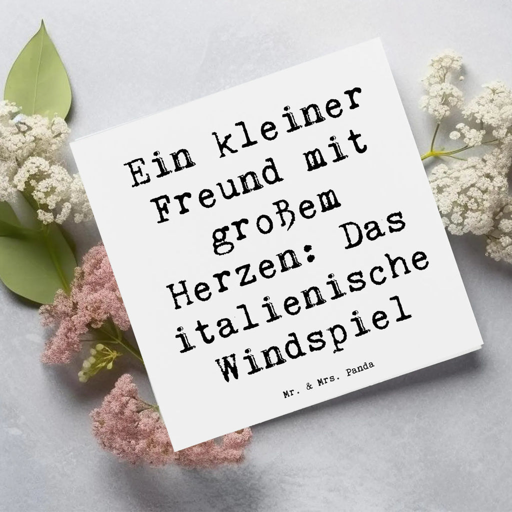 Deluxe Karte Spruch Italienisches Windspiel Karte, Glückwunschkarte, Grußkarte, Geburtstagskarte, Hochwertige Grußkarte, Einladungskarte, Klappkarte, Hochzeitskarte, Hochwertige Klappkarte, Hund, Hunderasse, Rassehund, Hundebesitzer, Geschenk, Tierfreund, Schenken, Welpe