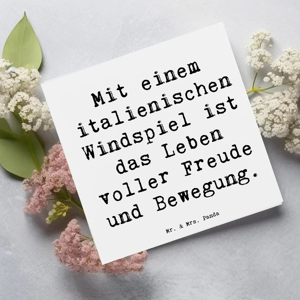 Deluxe Karte Spruch Italienisches Windspiel Glück Hochwertige Grußkarte, Grußkarte, Geburtstagskarte, Einladungskarte, Hochzeitskarte, Klappkarte, Hochwertige Klappkarte, Karte, Glückwunschkarte, Hund, Hunderasse, Rassehund, Hundebesitzer, Geschenk, Tierfreund, Schenken, Welpe