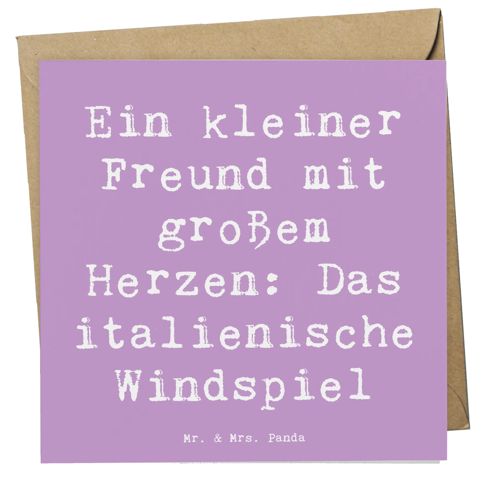 Deluxe Karte Spruch Italienisches Windspiel Karte, Glückwunschkarte, Grußkarte, Geburtstagskarte, Hochwertige Grußkarte, Einladungskarte, Klappkarte, Hochzeitskarte, Hochwertige Klappkarte, Hund, Hunderasse, Rassehund, Hundebesitzer, Geschenk, Tierfreund, Schenken, Welpe