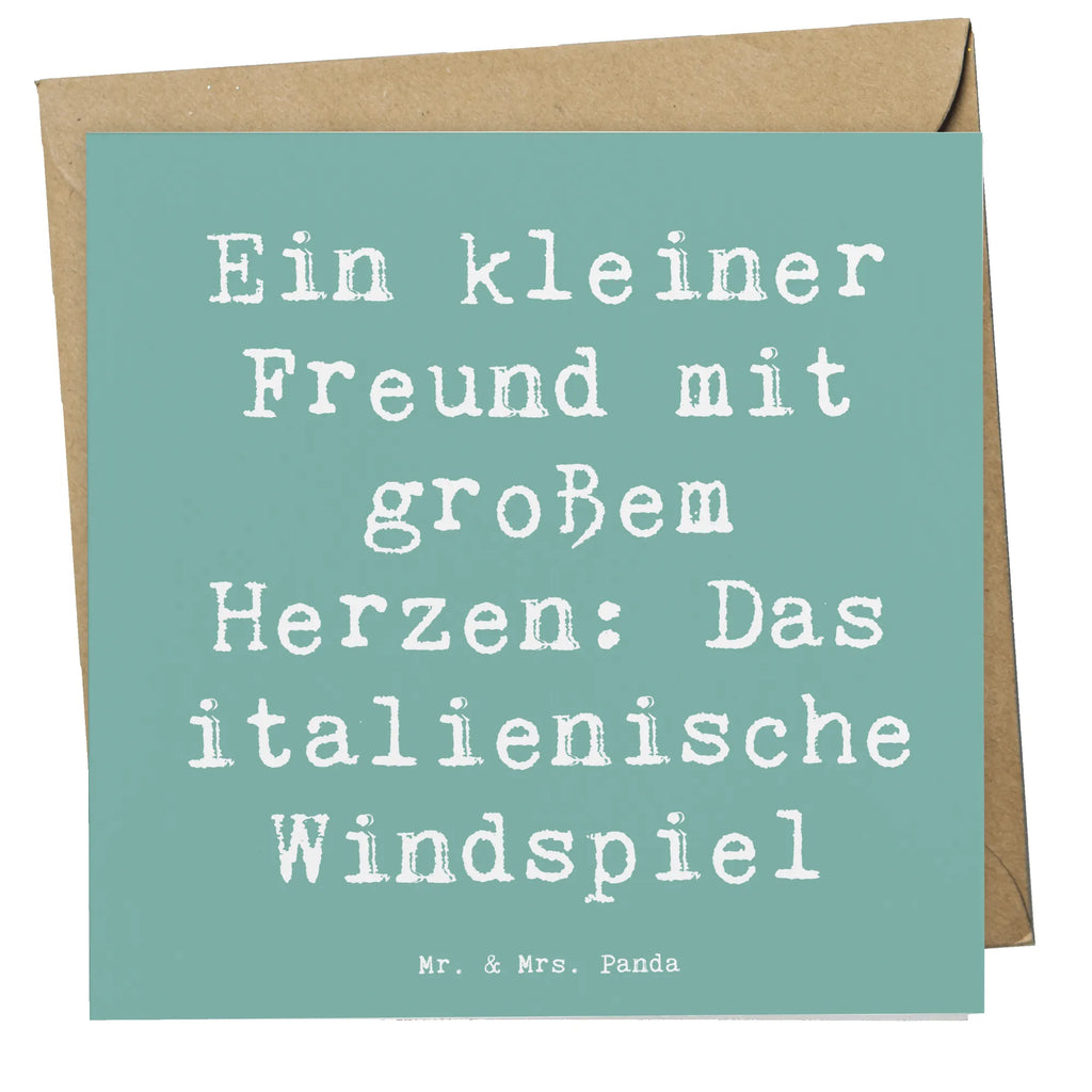 Deluxe Karte Spruch Italienisches Windspiel Karte, Glückwunschkarte, Grußkarte, Geburtstagskarte, Hochwertige Grußkarte, Einladungskarte, Klappkarte, Hochzeitskarte, Hochwertige Klappkarte, Hund, Hunderasse, Rassehund, Hundebesitzer, Geschenk, Tierfreund, Schenken, Welpe