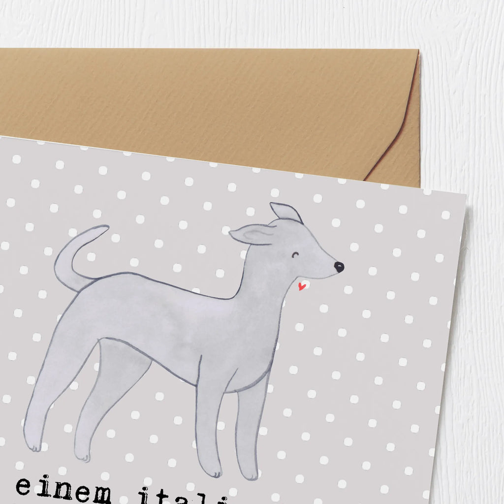 Deluxe Karte Italienisches Windspiel Glück Karte, Einladungskarte, Grußkarte, Hochwertige Klappkarte, Hochzeitskarte, Hochwertige Grußkarte, Glückwunschkarte, Klappkarte, Geburtstagskarte, Hund, Hunderasse, Rassehund, Hundebesitzer, Geschenk, Tierfreund, Schenken, Welpe