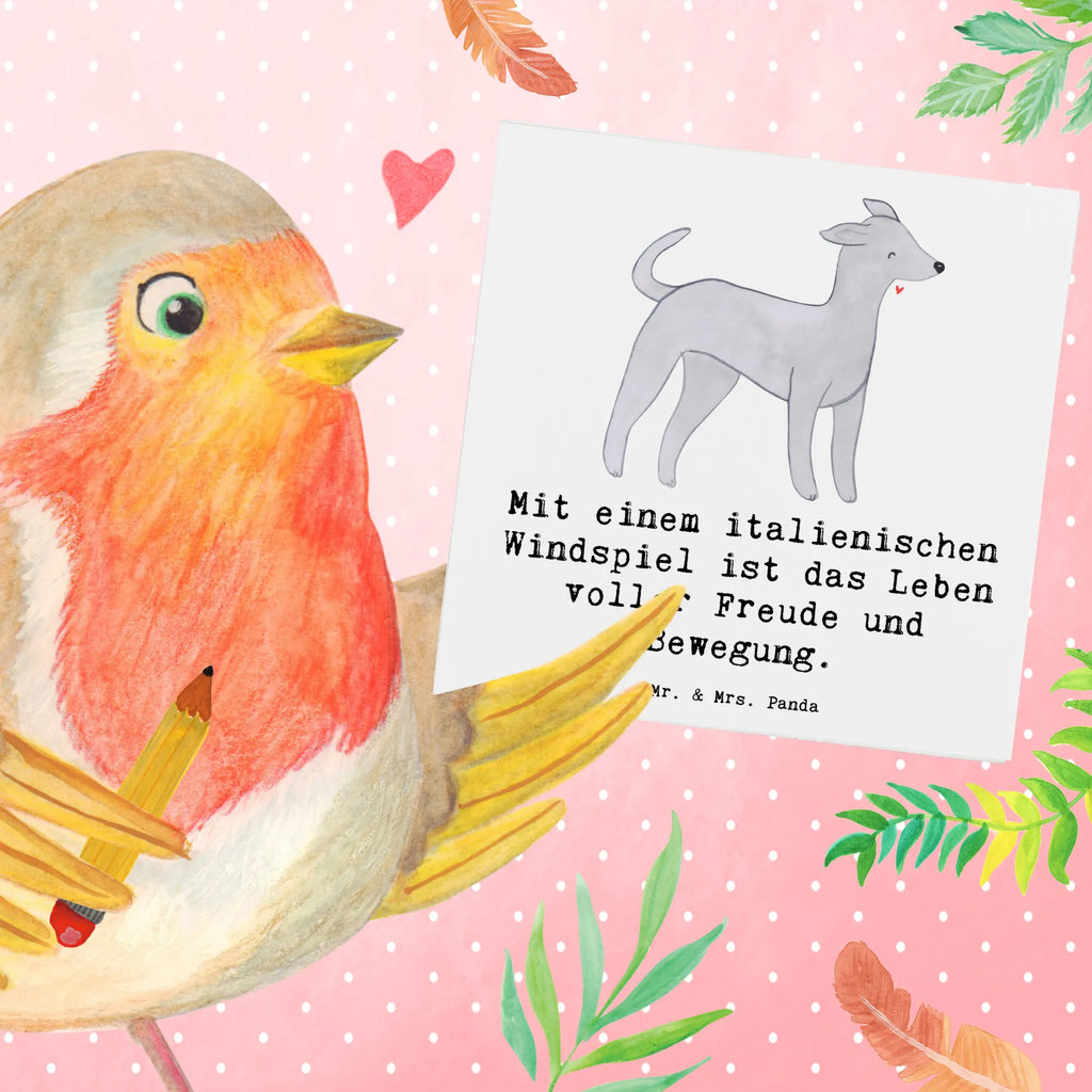 Deluxe Karte Italienisches Windspiel Glück Karte, Einladungskarte, Grußkarte, Hochwertige Klappkarte, Hochzeitskarte, Hochwertige Grußkarte, Glückwunschkarte, Klappkarte, Geburtstagskarte, Hund, Hunderasse, Rassehund, Hundebesitzer, Geschenk, Tierfreund, Schenken, Welpe