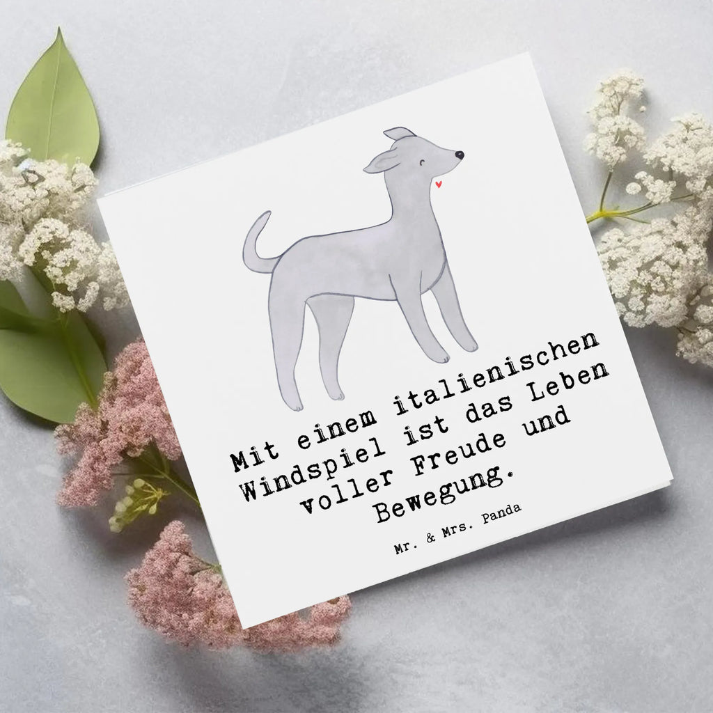 Deluxe Karte Italienisches Windspiel Glück Karte, Einladungskarte, Grußkarte, Hochwertige Klappkarte, Hochzeitskarte, Hochwertige Grußkarte, Glückwunschkarte, Klappkarte, Geburtstagskarte, Hund, Hunderasse, Rassehund, Hundebesitzer, Geschenk, Tierfreund, Schenken, Welpe