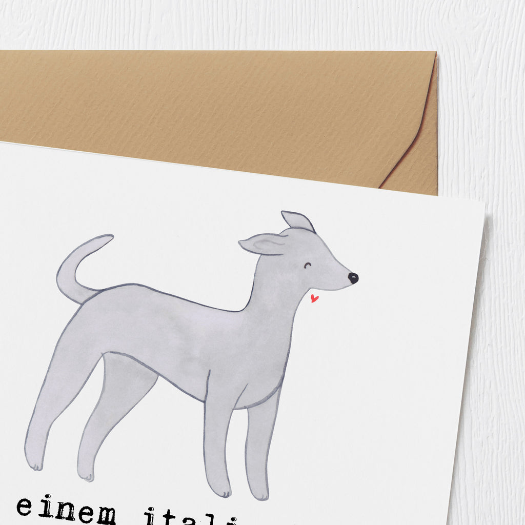 Deluxe Karte Italienisches Windspiel Glück Karte, Einladungskarte, Grußkarte, Hochwertige Klappkarte, Hochzeitskarte, Hochwertige Grußkarte, Glückwunschkarte, Klappkarte, Geburtstagskarte, Hund, Hunderasse, Rassehund, Hundebesitzer, Geschenk, Tierfreund, Schenken, Welpe