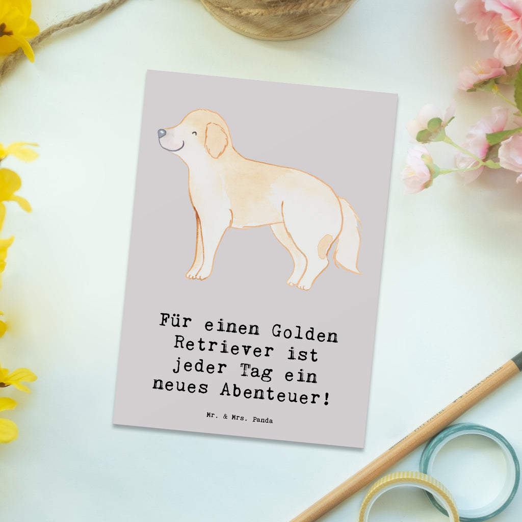 Postkarte Golden Retriever Abenteuer Einladungskarte, Dankeskarte, Geschenkkarte, Postkarte, Ansichtskarten, Einladungskarten Geburtstag, Einladung Geburtstag, Einladung, Geburtstagskarte, Karte, Grußkarte, Ansichtskarte, Hund, Hunderasse, Rassehund, Hundebesitzer, Geschenk, Tierfreund, Schenken, Welpe