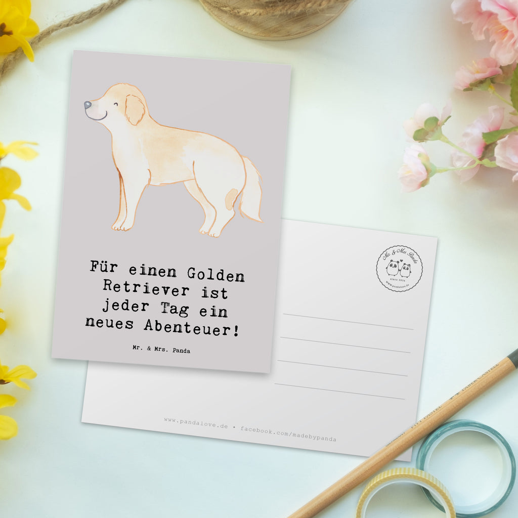Postkarte Golden Retriever Abenteuer Einladungskarte, Dankeskarte, Geschenkkarte, Postkarte, Ansichtskarten, Einladungskarten Geburtstag, Einladung Geburtstag, Einladung, Geburtstagskarte, Karte, Grußkarte, Ansichtskarte, Hund, Hunderasse, Rassehund, Hundebesitzer, Geschenk, Tierfreund, Schenken, Welpe