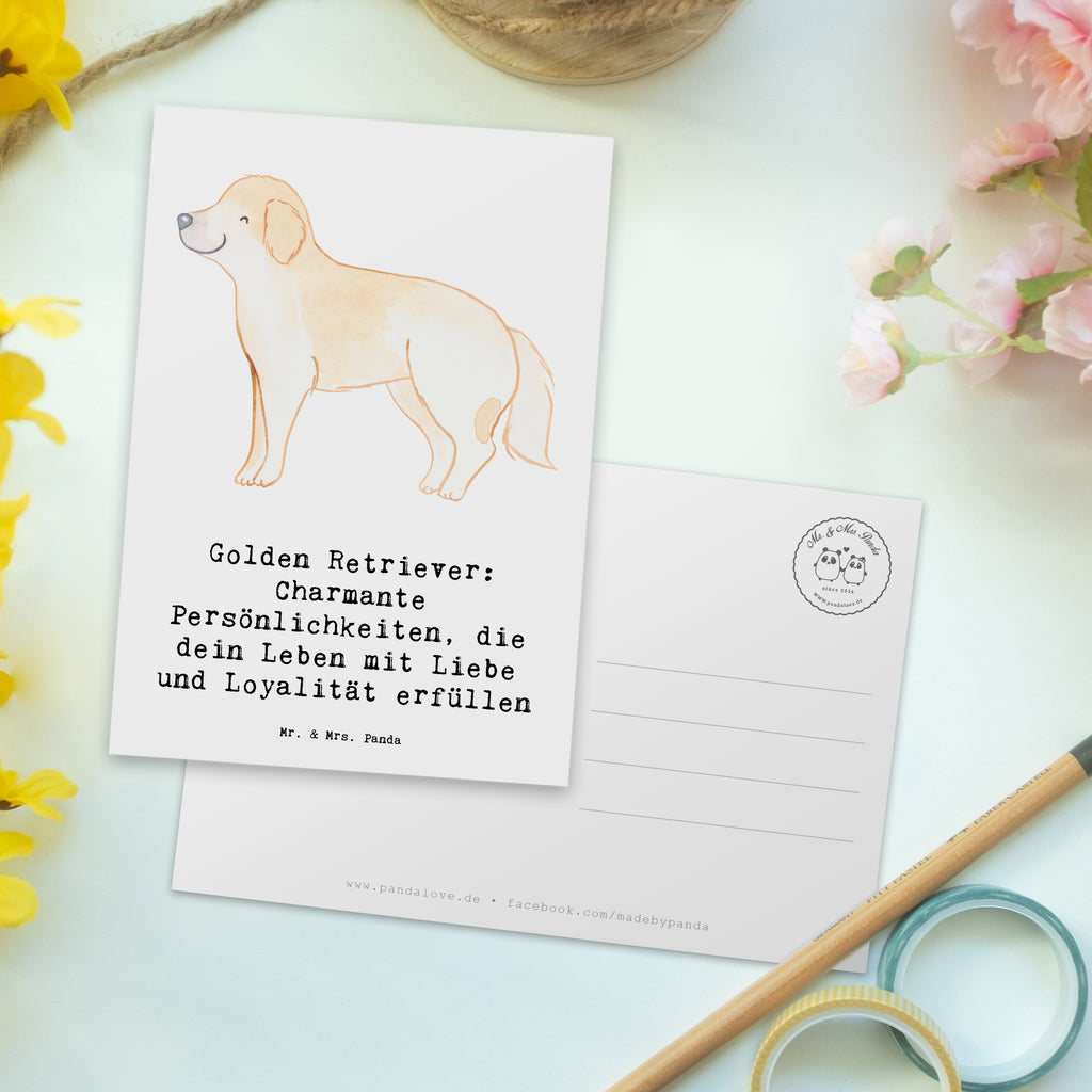 Postkarte Golden Retriever Charme Einladungskarten Geburtstag, Karte, Geburtstagskarte, Grußkarte, Einladungskarte, Geschenkkarte, Ansichtskarten, Dankeskarte, Ansichtskarte, Einladung Geburtstag, Einladung, Postkarte, Hund, Hunderasse, Rassehund, Hundebesitzer, Geschenk, Tierfreund, Schenken, Welpe