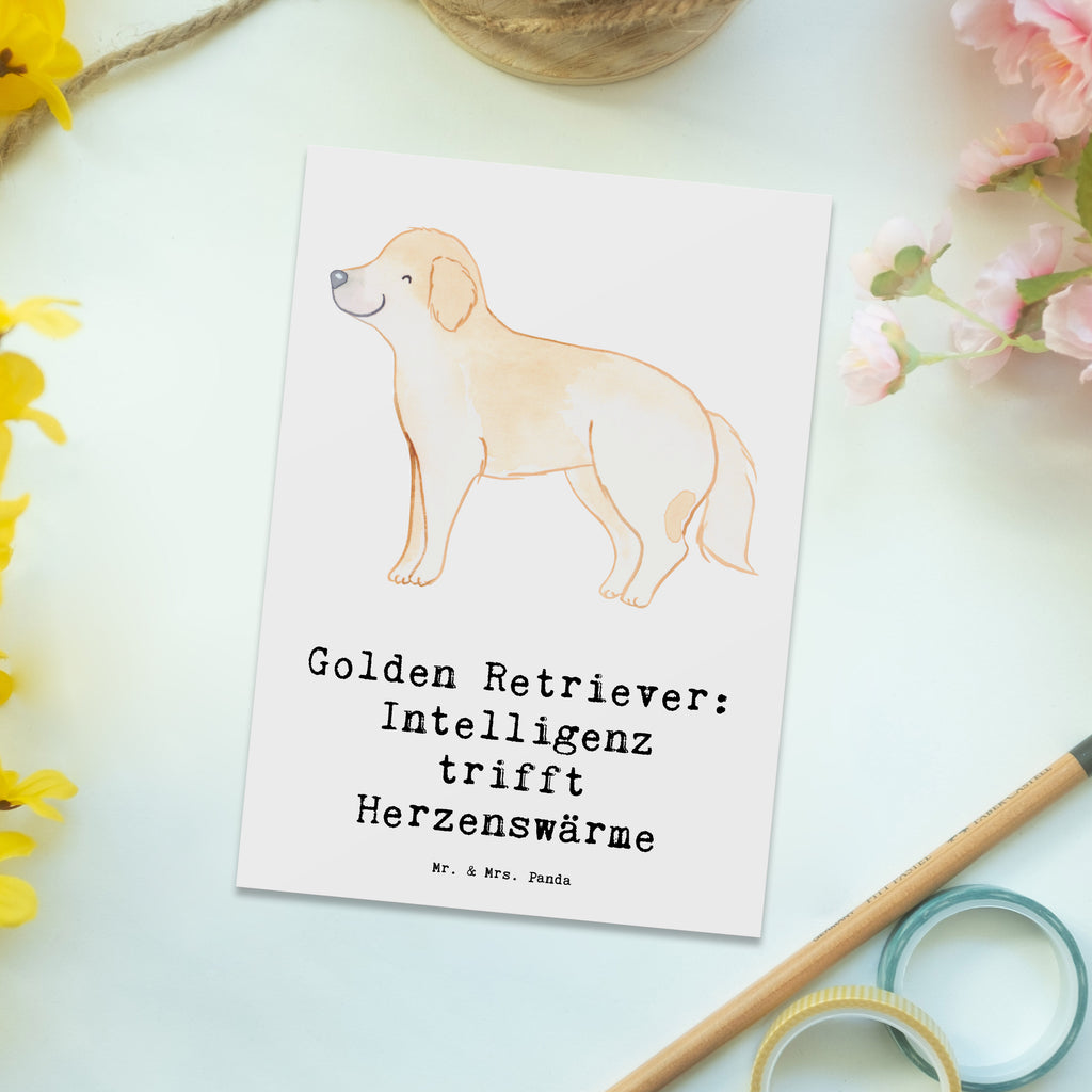 Postcard Golden Retriever: Intelligenz trifft Herzenswärme Einladungskarte, Karte, Postkarte, Einladung Geburtstag, Geschenkkarte, Ansichtskarte, Grußkarte, Ansichtskarten, Einladung, Einladungskarten Geburtstag, Dankeskarte, Geburtstagskarte, Hund, Hunderasse, Rassehund, Hundebesitzer, Geschenk, Tierfreund, Schenken, Welpe
