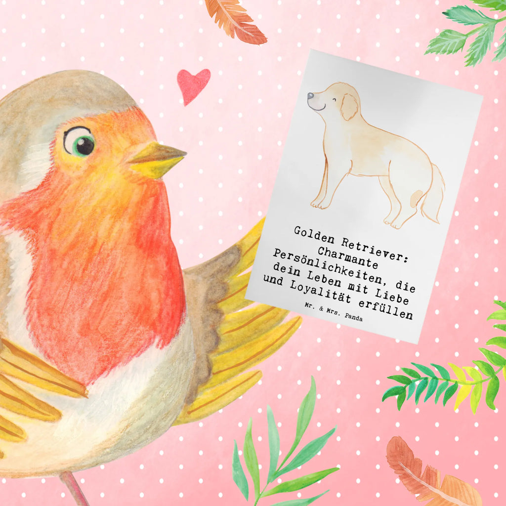 Greetings card Golden Retriever: Charmante Persönlichkeiten, die dein Leben mit Liebe und Loyalität erfüllen Karte, Einladungskarte, Grußkarte, Ansichtskarten, Hochzeitskarte, Geburtstagskarte, Klappkarte, Glückwunschkarte, Hund, Hunderasse, Rassehund, Hundebesitzer, Geschenk, Tierfreund, Schenken, Welpe