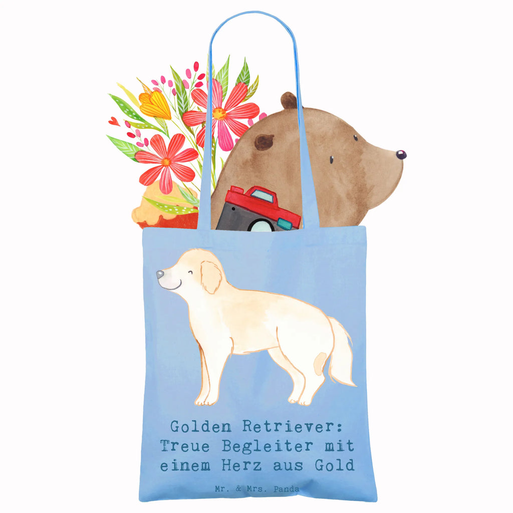 Tote bag Golden Retriever: Treue Begleiter mit einem Herz aus Gold Strandtasche, Tasche, Umhängetasche, Einkaufstasche, Jutetasche, Jutebeutel, Laptoptasche, Beuteltasche, Beutel, Badetasche, Einkaufstüte, Tragetasche, Stofftasche, Stoffbeutel, Schultertasche, Shopper, Hund, Hunderasse, Rassehund, Hundebesitzer, Geschenk, Tierfreund, Schenken, Welpe