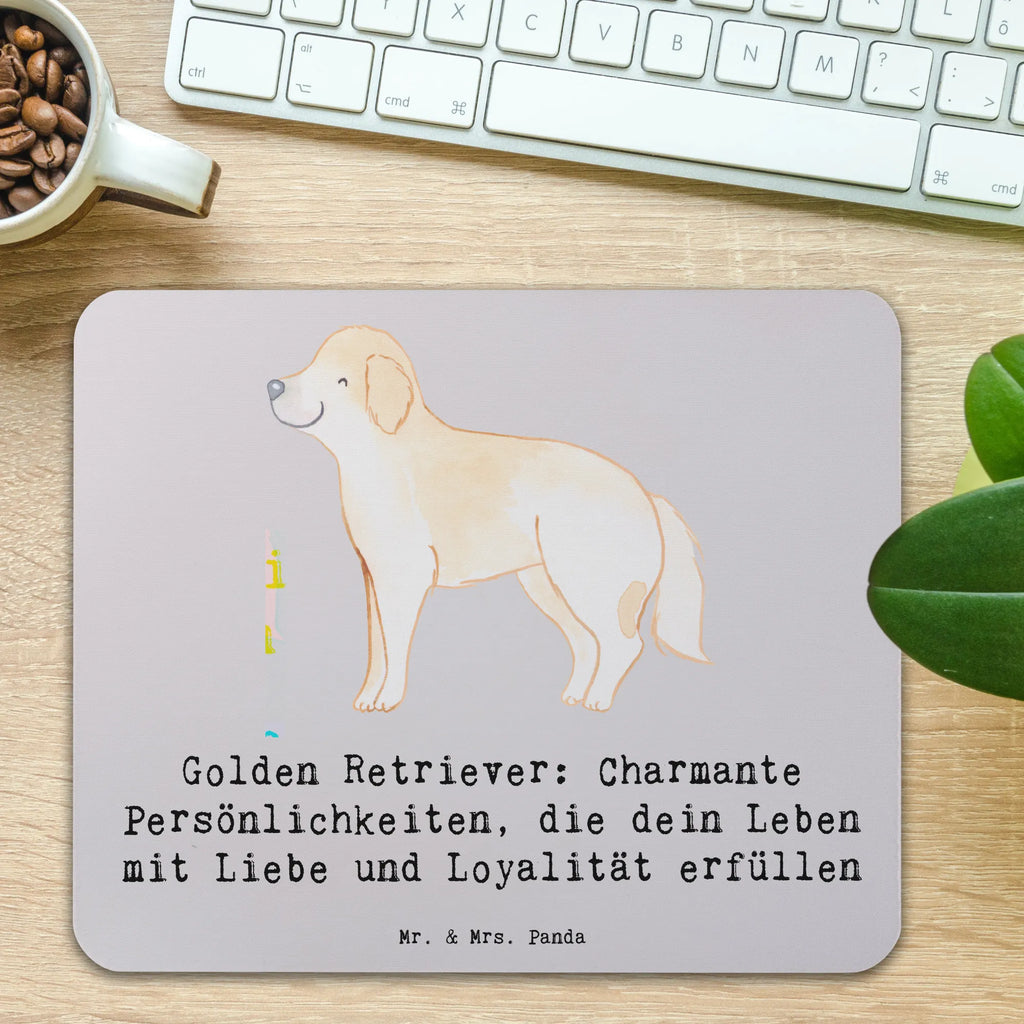 Mauspad Golden Retriever Charme Mauspad Büro, Arbeitszimmer, Mousepad, Designer Mauspad, Mausunterlage, Einzigartiges Mauspad, PC Zubehör, Computer zubehör, Büroausstattung, Mauspad, Hund, Hunderasse, Rassehund, Hundebesitzer, Geschenk, Tierfreund, Schenken, Welpe
