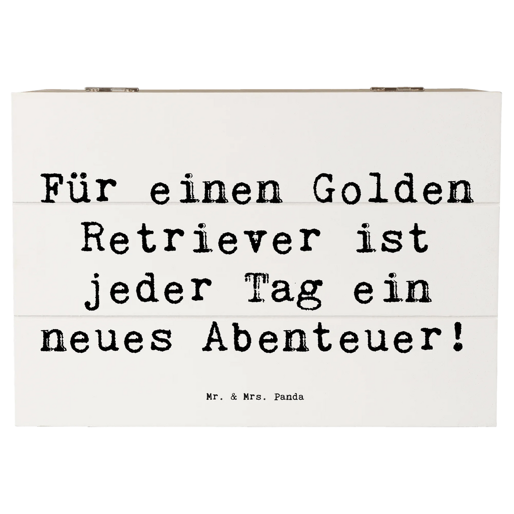 Holzkiste Spruch Golden Retriever Abenteuer Dekokiste, Kiste, Aufbewahrungsbox, XXL, Truhe, Holzkiste, Geschenkdose, Schatzkiste, Erinnerungsbox, Geschenkbox, Erinnerungskiste, Schatulle, Hund, Hunderasse, Rassehund, Hundebesitzer, Geschenk, Tierfreund, Schenken, Welpe