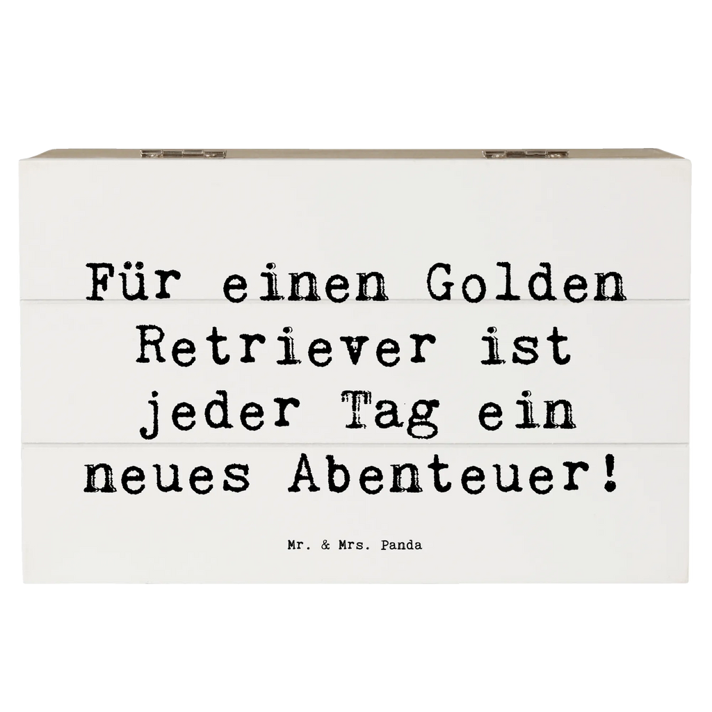 Holzkiste Spruch Golden Retriever Abenteuer Dekokiste, Kiste, Aufbewahrungsbox, XXL, Truhe, Holzkiste, Geschenkdose, Schatzkiste, Erinnerungsbox, Geschenkbox, Erinnerungskiste, Schatulle, Hund, Hunderasse, Rassehund, Hundebesitzer, Geschenk, Tierfreund, Schenken, Welpe