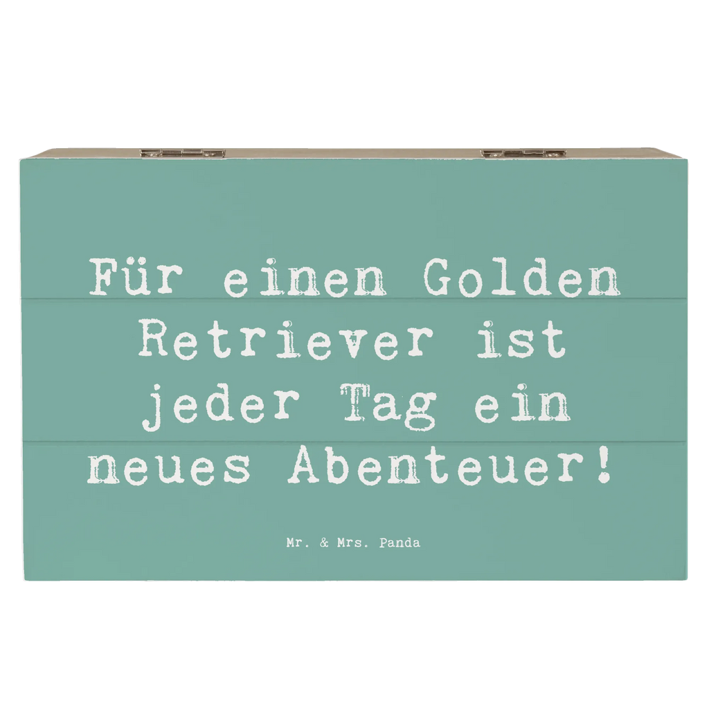 Holzkiste Spruch Golden Retriever Abenteuer Dekokiste, Kiste, Aufbewahrungsbox, XXL, Truhe, Holzkiste, Geschenkdose, Schatzkiste, Erinnerungsbox, Geschenkbox, Erinnerungskiste, Schatulle, Hund, Hunderasse, Rassehund, Hundebesitzer, Geschenk, Tierfreund, Schenken, Welpe