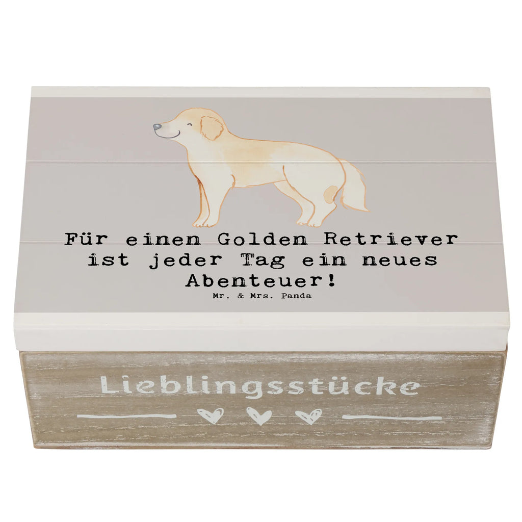 Holzkiste Golden Retriever Abenteuer Kiste, Geschenkdose, Schatzkiste, Geschenkbox, XXL, Dekokiste, Schatulle, Erinnerungskiste, Aufbewahrungsbox, Truhe, Holzkiste, Erinnerungsbox, Hund, Hunderasse, Rassehund, Hundebesitzer, Geschenk, Tierfreund, Schenken, Welpe