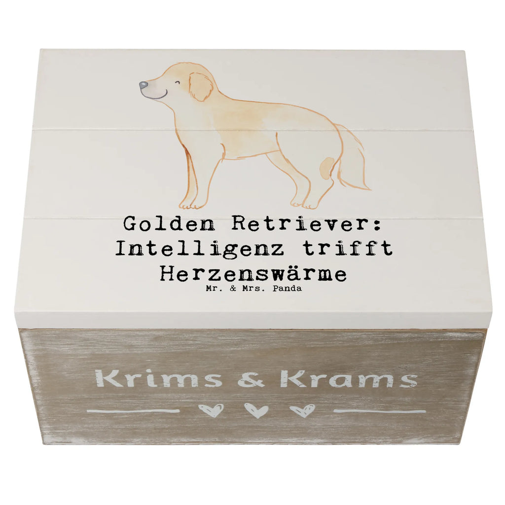 Wooden chest Golden Retriever: Intelligenz trifft Herzenswärme Holzkiste, Dekokiste, Schatulle, Kiste, XXL, Truhe, Schatzkiste, Geschenkbox, Aufbewahrungsbox, Geschenkdose, Erinnerungsbox, Erinnerungskiste, Hund, Hunderasse, Rassehund, Hundebesitzer, Geschenk, Tierfreund, Schenken, Welpe