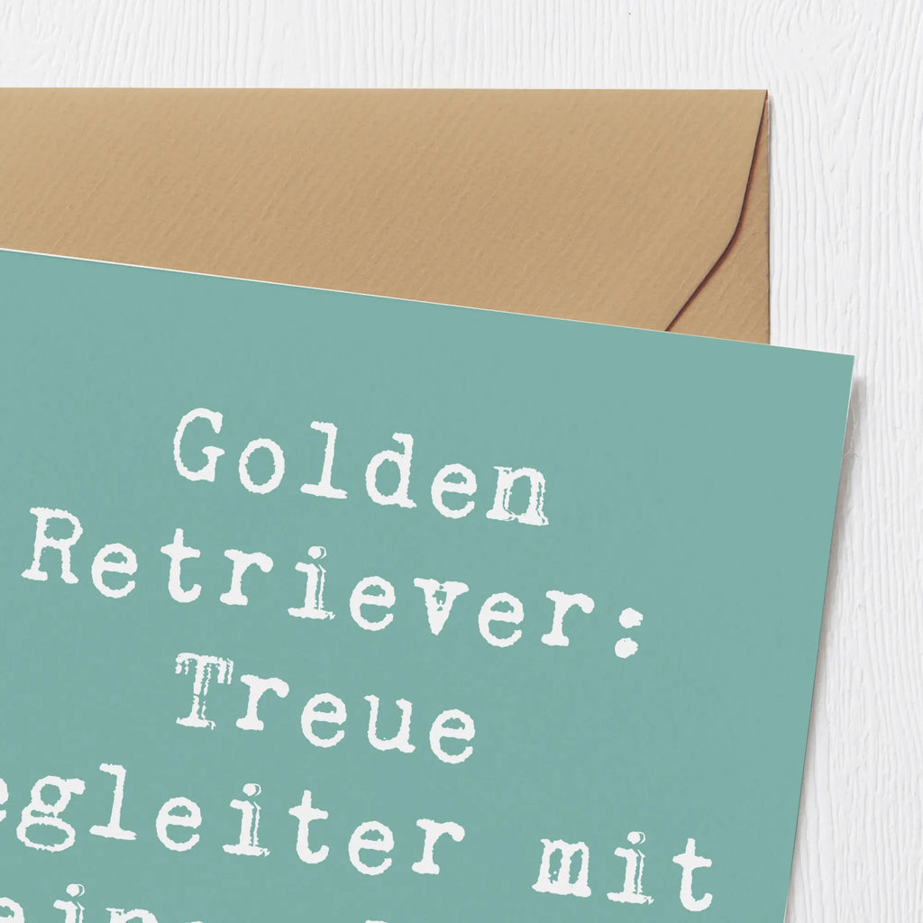 Deluxe Karte Spruch Golden Retriever Freund Hochwertige Klappkarte, Karte, Einladungskarte, Hochzeitskarte, Grußkarte, Glückwunschkarte, Geburtstagskarte, Klappkarte, Hochwertige Grußkarte, Hund, Hunderasse, Rassehund, Hundebesitzer, Geschenk, Tierfreund, Schenken, Welpe