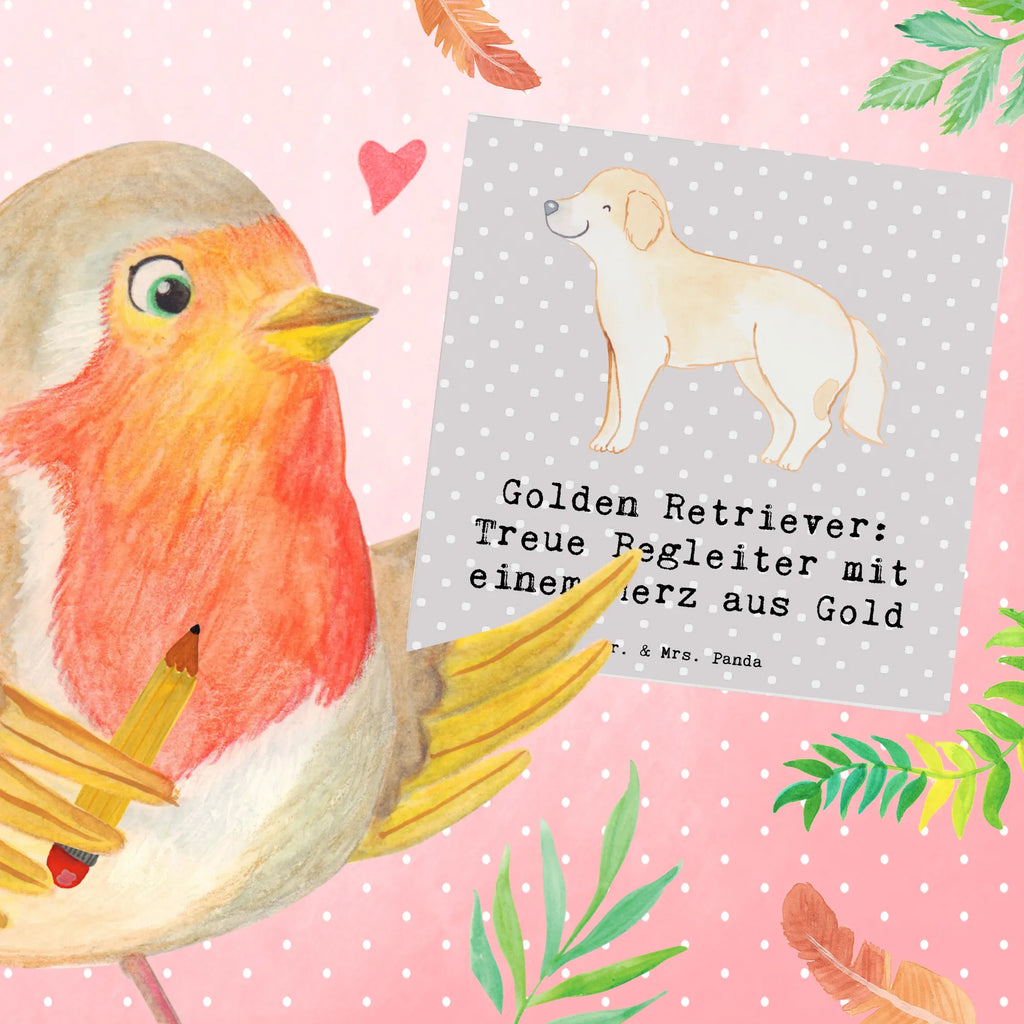 Deluxe Karte Golden Retriever Freund Klappkarte, Hochwertige Klappkarte, Geburtstagskarte, Karte, Hochwertige Grußkarte, Grußkarte, Glückwunschkarte, Einladungskarte, Hochzeitskarte, Hund, Hunderasse, Rassehund, Hundebesitzer, Geschenk, Tierfreund, Schenken, Welpe