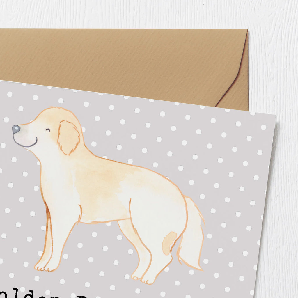 Deluxe Karte Golden Retriever Freund Klappkarte, Hochwertige Klappkarte, Geburtstagskarte, Karte, Hochwertige Grußkarte, Grußkarte, Glückwunschkarte, Einladungskarte, Hochzeitskarte, Hund, Hunderasse, Rassehund, Hundebesitzer, Geschenk, Tierfreund, Schenken, Welpe