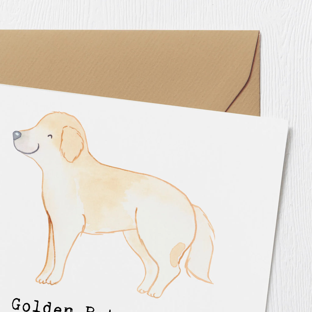 Deluxe Karte Golden Retriever Charme Glückwunschkarte, Einladungskarte, Geburtstagskarte, Hochwertige Grußkarte, Hochzeitskarte, Klappkarte, Grußkarte, Karte, Hochwertige Klappkarte, Hund, Hunderasse, Rassehund, Hundebesitzer, Geschenk, Tierfreund, Schenken, Welpe