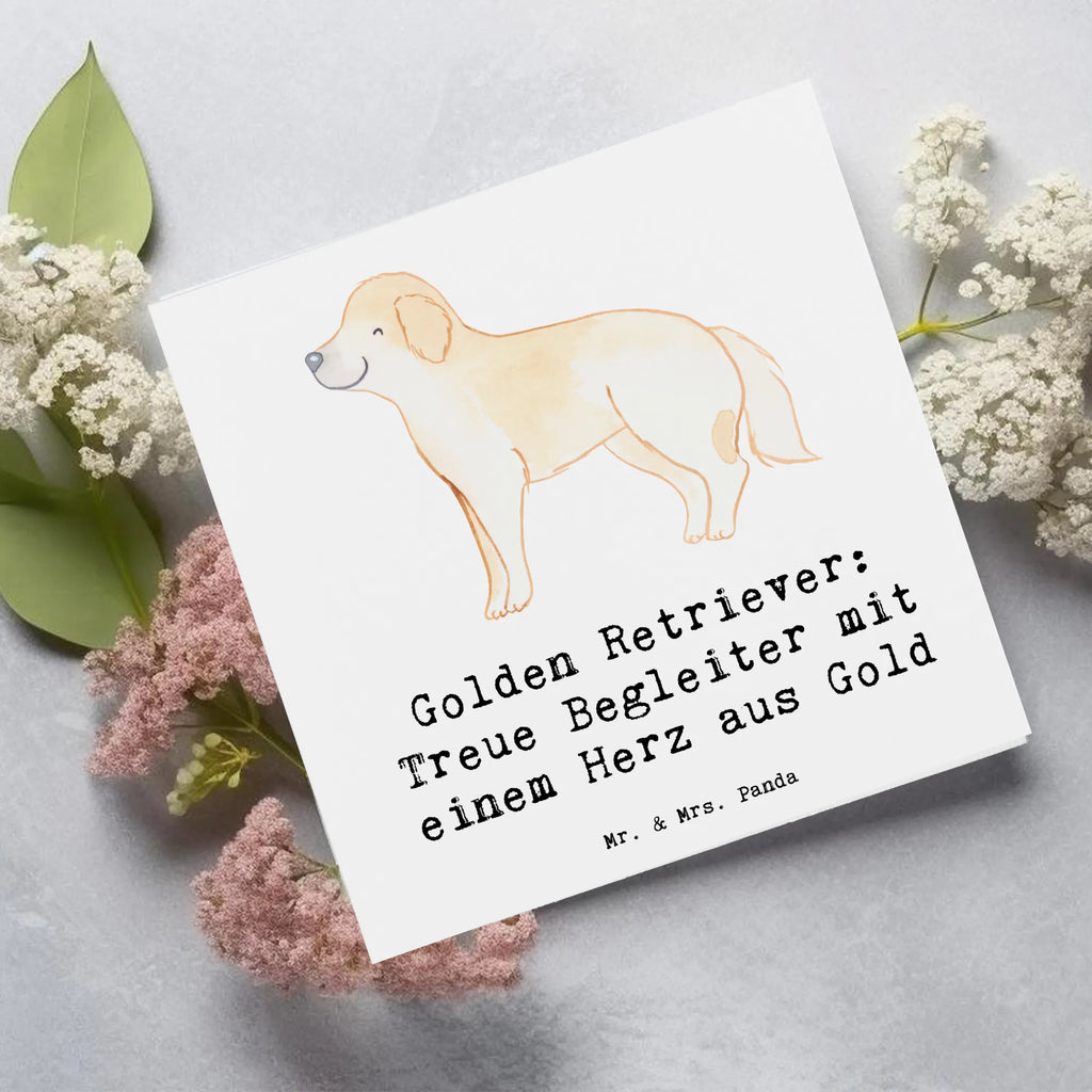 Deluxe Karte Golden Retriever Freund Klappkarte, Hochwertige Klappkarte, Geburtstagskarte, Karte, Hochwertige Grußkarte, Grußkarte, Glückwunschkarte, Einladungskarte, Hochzeitskarte, Hund, Hunderasse, Rassehund, Hundebesitzer, Geschenk, Tierfreund, Schenken, Welpe