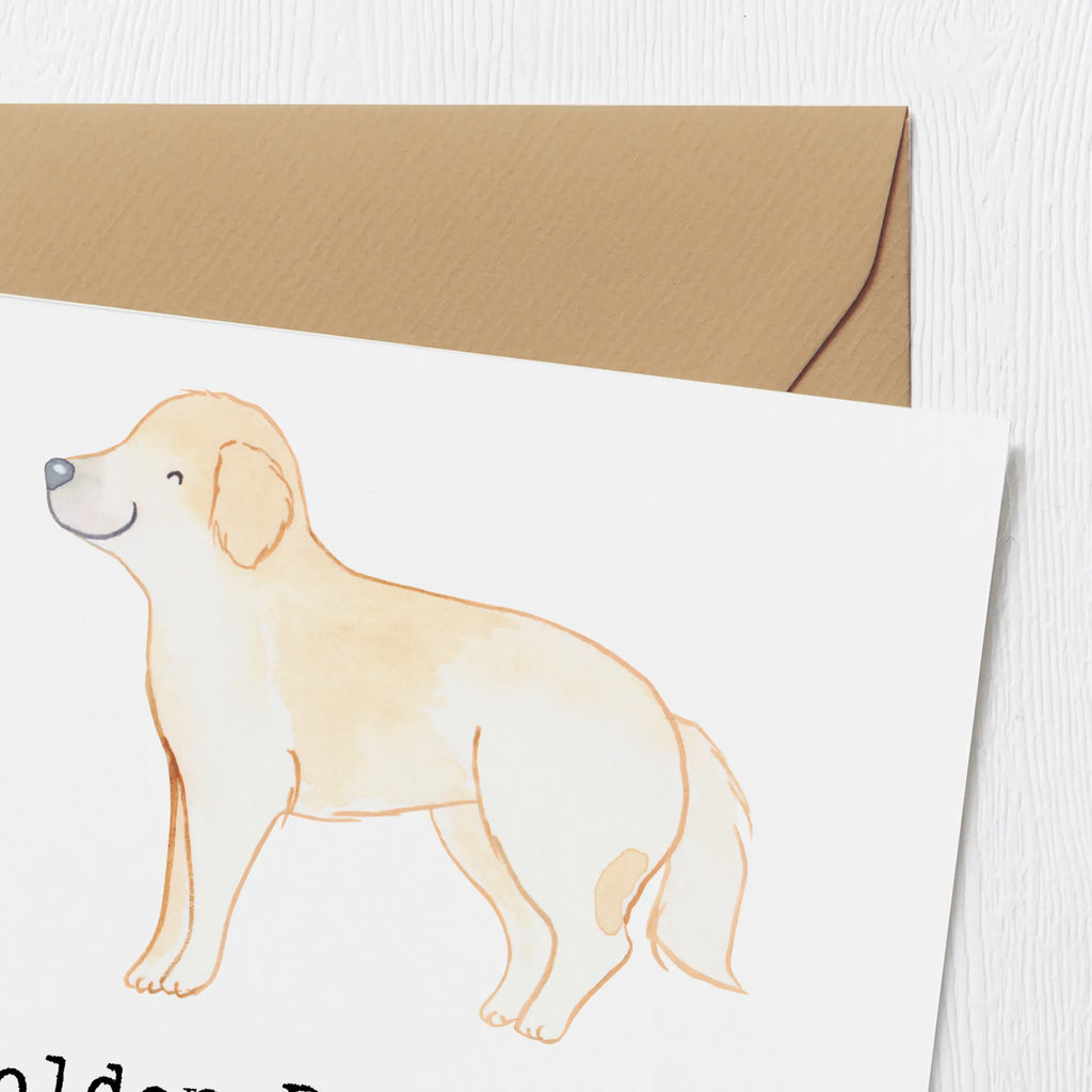 Deluxe Karte Golden Retriever Freund Klappkarte, Hochwertige Klappkarte, Geburtstagskarte, Karte, Hochwertige Grußkarte, Grußkarte, Glückwunschkarte, Einladungskarte, Hochzeitskarte, Hund, Hunderasse, Rassehund, Hundebesitzer, Geschenk, Tierfreund, Schenken, Welpe