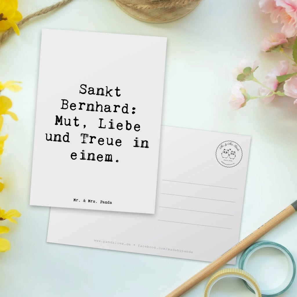 Postcard Saying Sankt Bernhard: Mut, Liebe und Treue in einem. Einladung Geburtstag, Ansichtskarten, Postkarte, Einladungskarten Geburtstag, Geschenkkarte, Karte, Dankeskarte, Geburtstagskarte, Einladungskarte, Einladung, Grußkarte, Ansichtskarte, Hund, Hunderasse, Rassehund, Hundebesitzer, Geschenk, Tierfreund, Schenken, Welpe