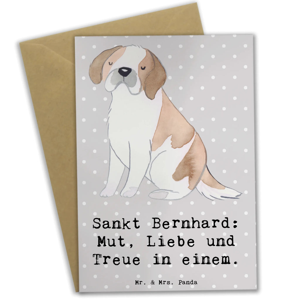 Greetings card Sankt Bernhard: Mut, Liebe und Treue in einem. Karte, Hochzeitskarte, Ansichtskarten, Geburtstagskarte, Klappkarte, Grußkarte, Einladungskarte, Glückwunschkarte, Hund, Hunderasse, Rassehund, Hundebesitzer, Geschenk, Tierfreund, Schenken, Welpe